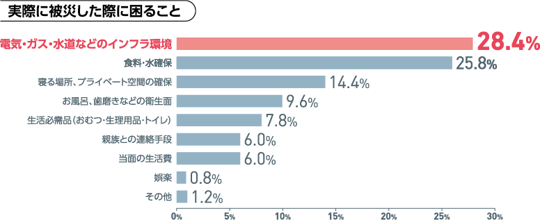 実際に被災した際にこまること
